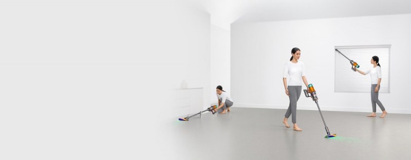 Các tư thế hút thấp và hút cao bằng Dyson V12 Detect Slim Absolute HEPA