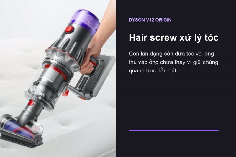 Dyson V12 Origin - Hair screw chuyển việc dọn sang đệm và cầu thang