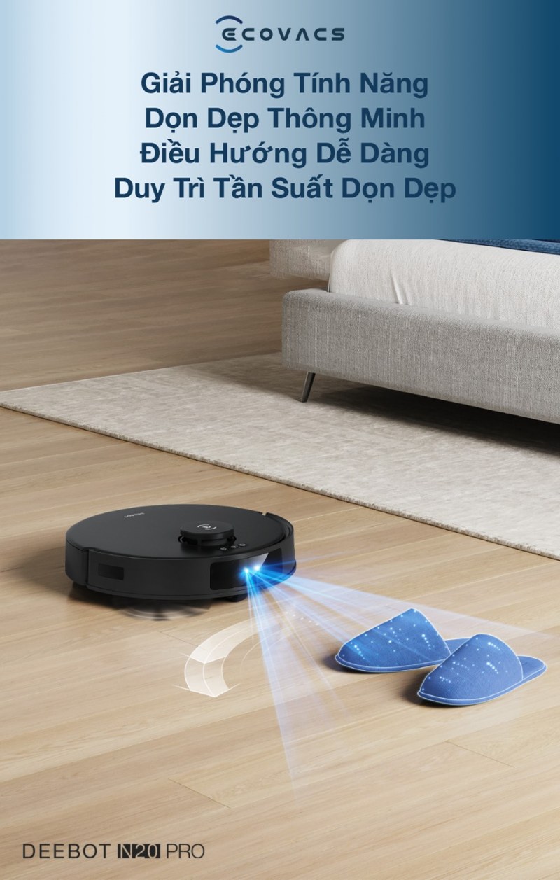 DEEBOT N20 PRO vận hành trong căn hộ nhiều phòng