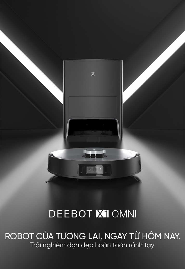 Ecovacs DEEBOT X1 OMNI với lực hút 5000 Pa