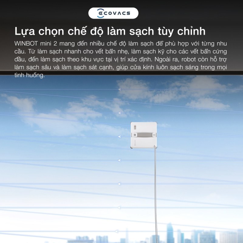 Các chế độ làm sạch của ECOVACS WINBOT mini 2
