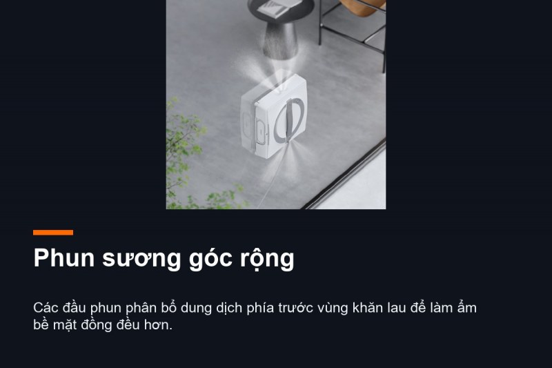 Hệ thống phun sương góc rộng của WINBOT W2 PRO OMNI