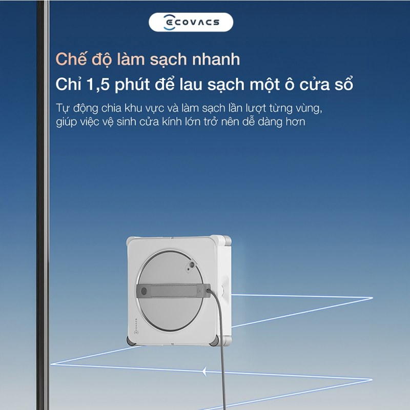 Chế độ làm sạch nhanh của WINBOT W2S OMNI