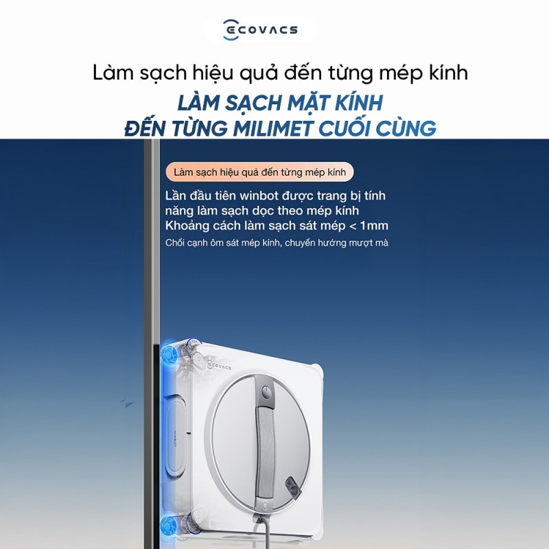 Cơ chế làm sạch sát mép của ECOVACS WINBOT W2S