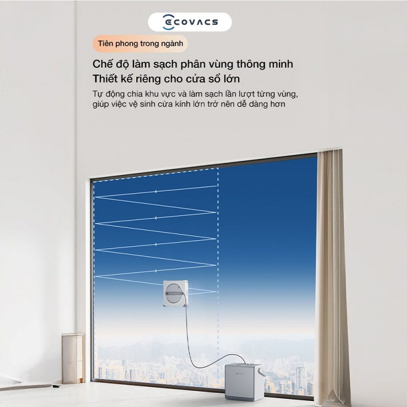 Lộ trình làm sạch thông minh của ECOVACS WINBOT W2S