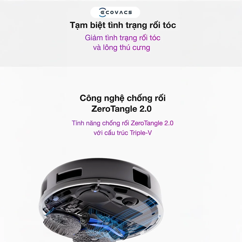 Robot Ecovacs DEEBOT mini Violet trong căn hộ nhỏ