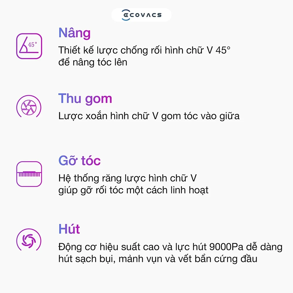 DEEBOT mini Violet cùng trạm Mini OMNI cao 38,5 cm