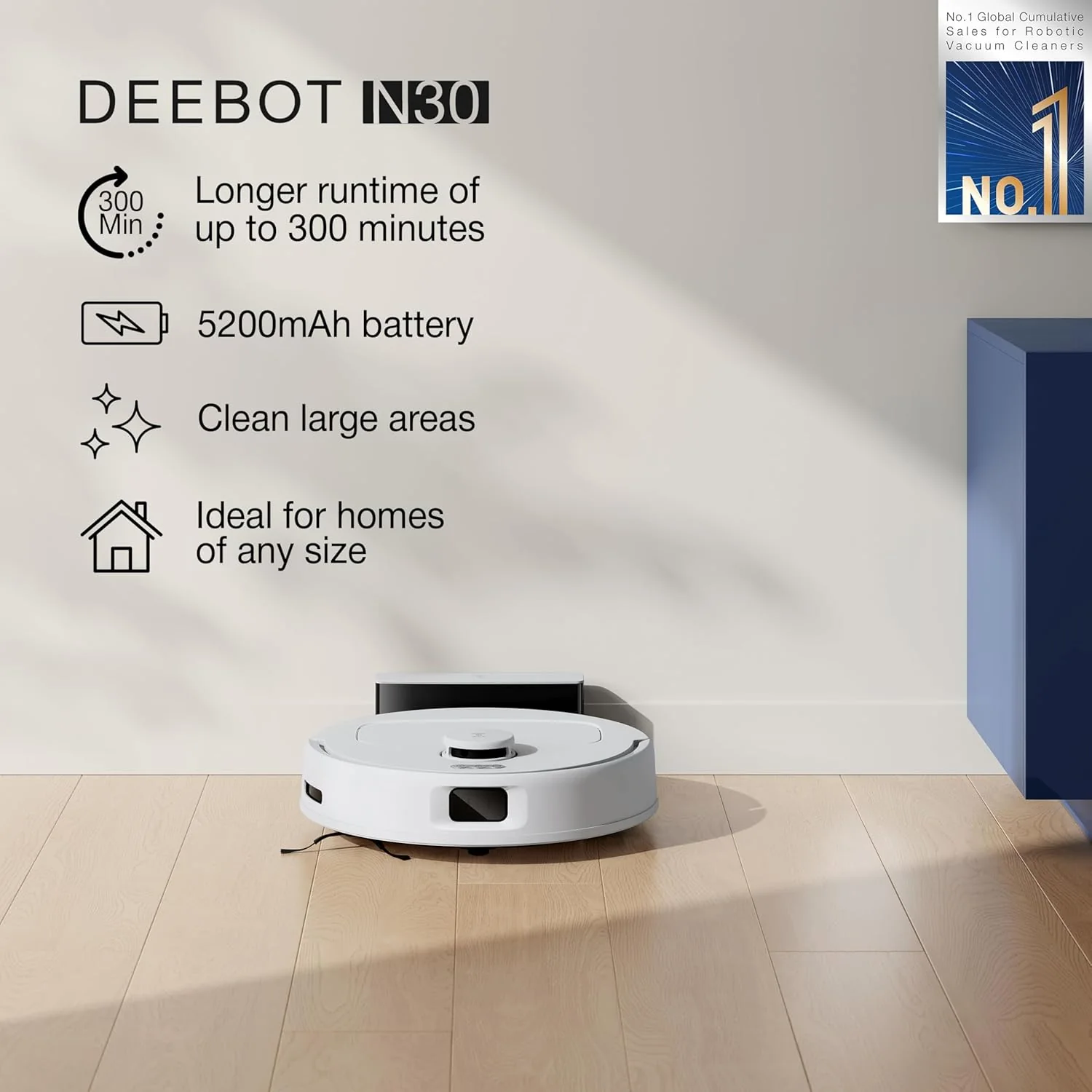 Robot hút bụi Ecovacs DEEBOT N30 - hình minh họa 1