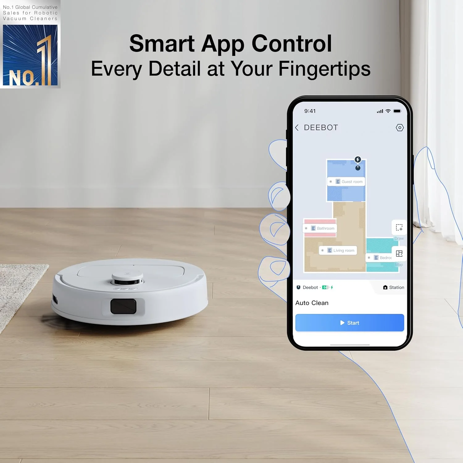 Robot hút bụi Ecovacs DEEBOT N30 - hình minh họa 2