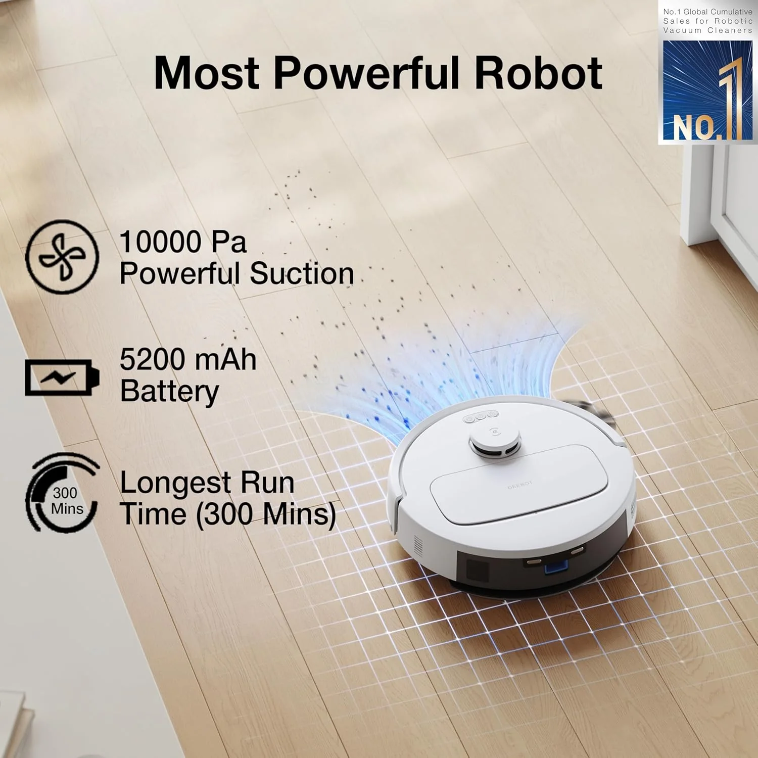 Robot hút bụi Ecovacs DEEBOT N30 - hình minh họa 4