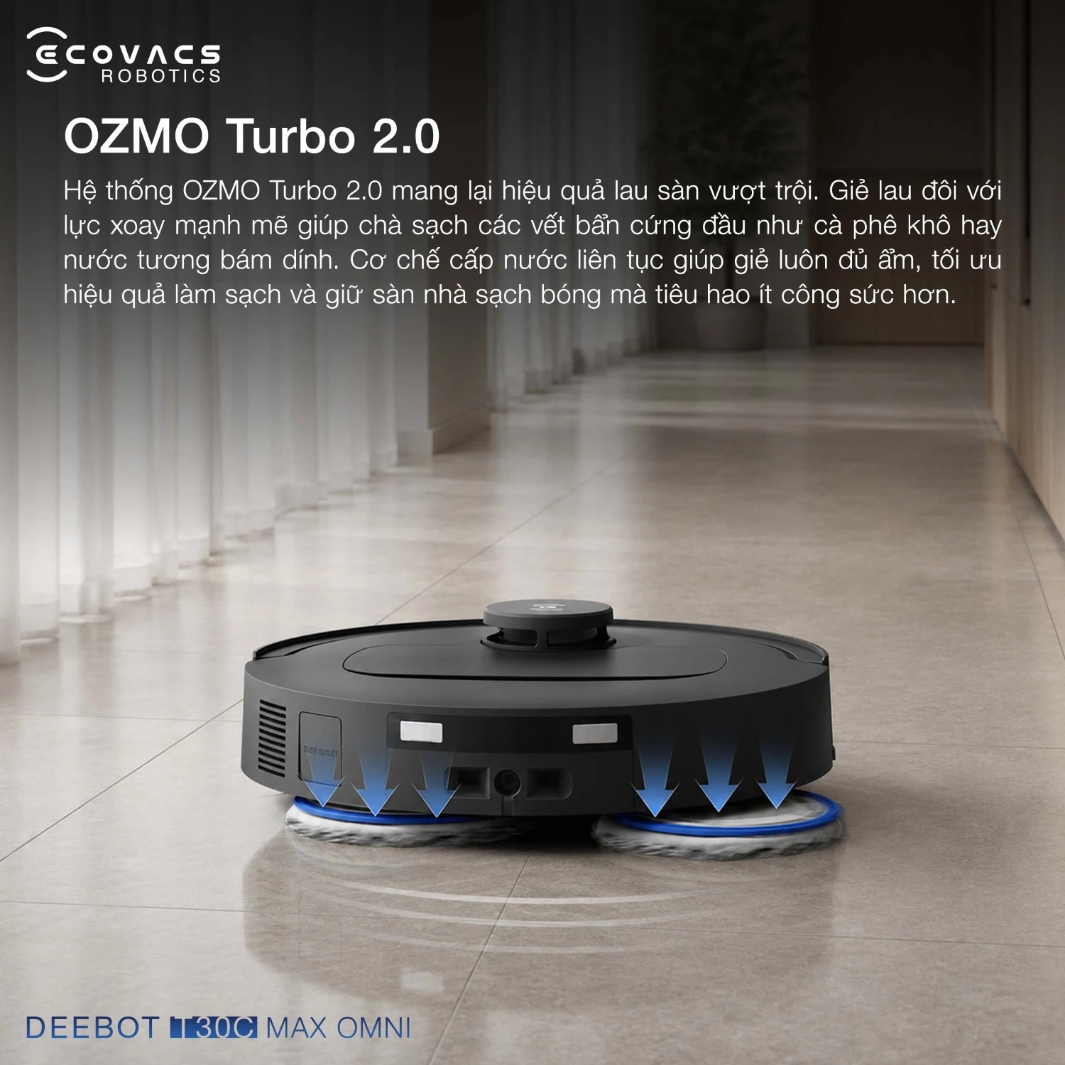 Robot hút bụi Ecovacs DEEBOT T30C Max OMNI - hình mô tả tính năng 10