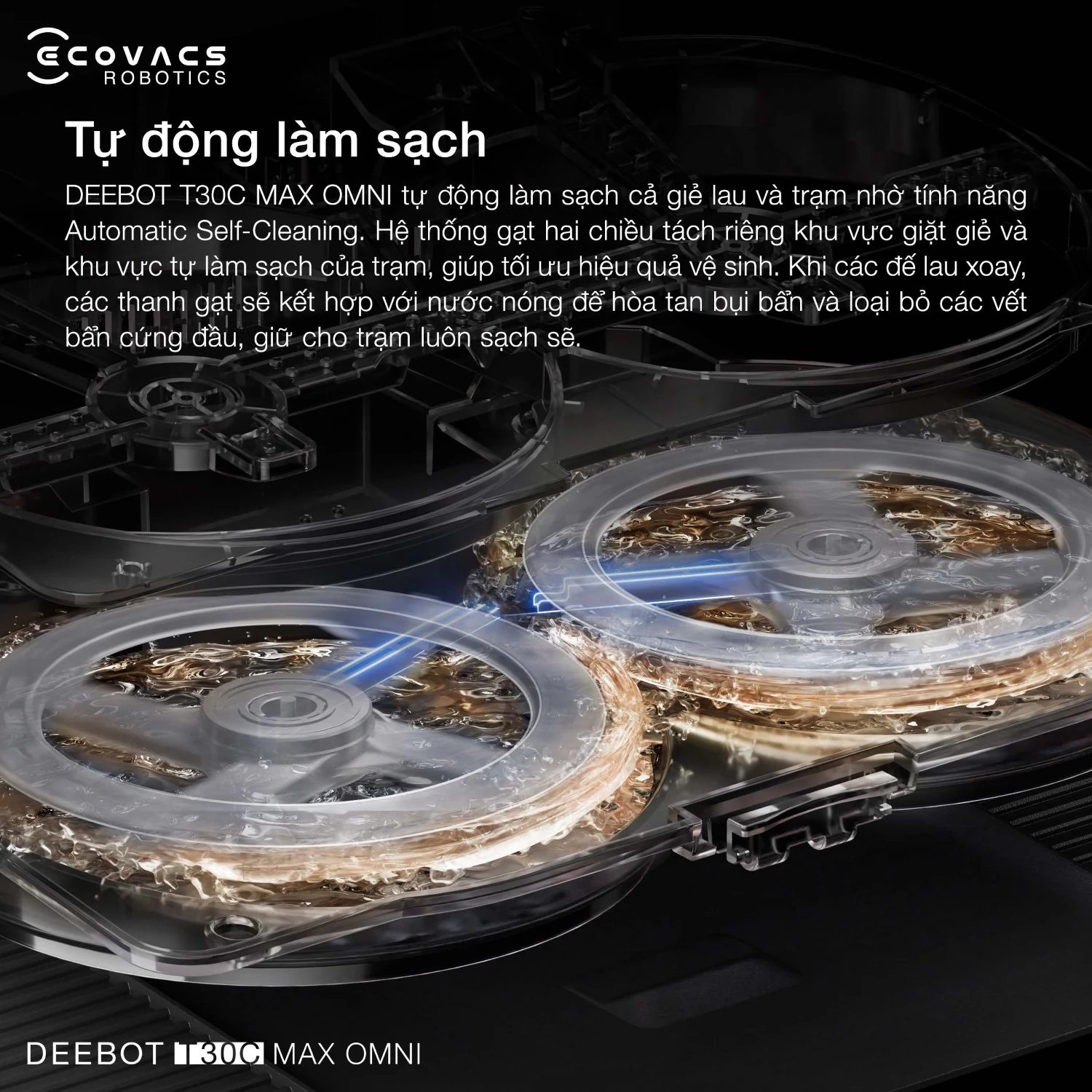 Robot hút bụi Ecovacs DEEBOT T30C Max OMNI - hình mô tả tính năng 13