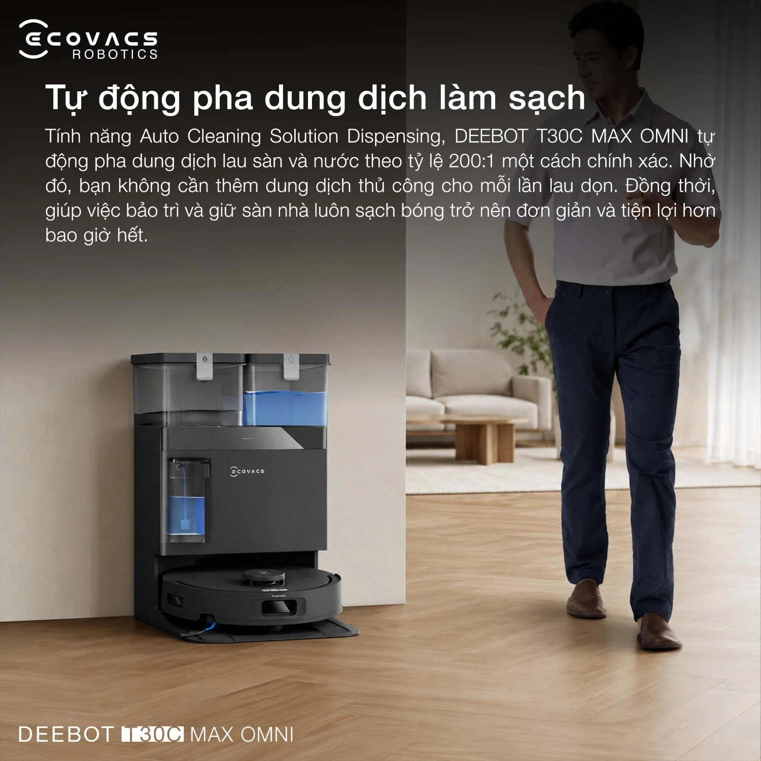 Robot hút bụi Ecovacs DEEBOT T30C Max OMNI - hình mô tả tính năng 14