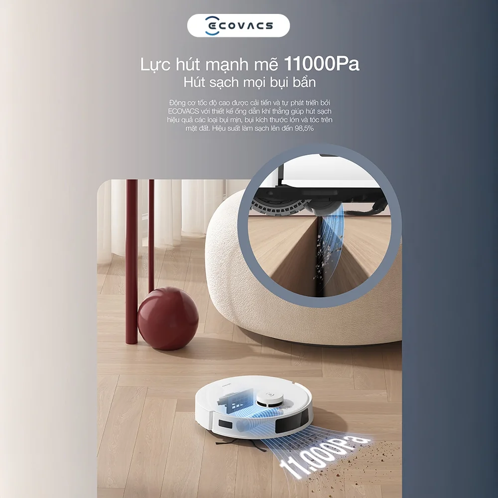 Robot hút bụi Ecovacs DEEBOT T30e Pro OMNI - hình minh họa 4