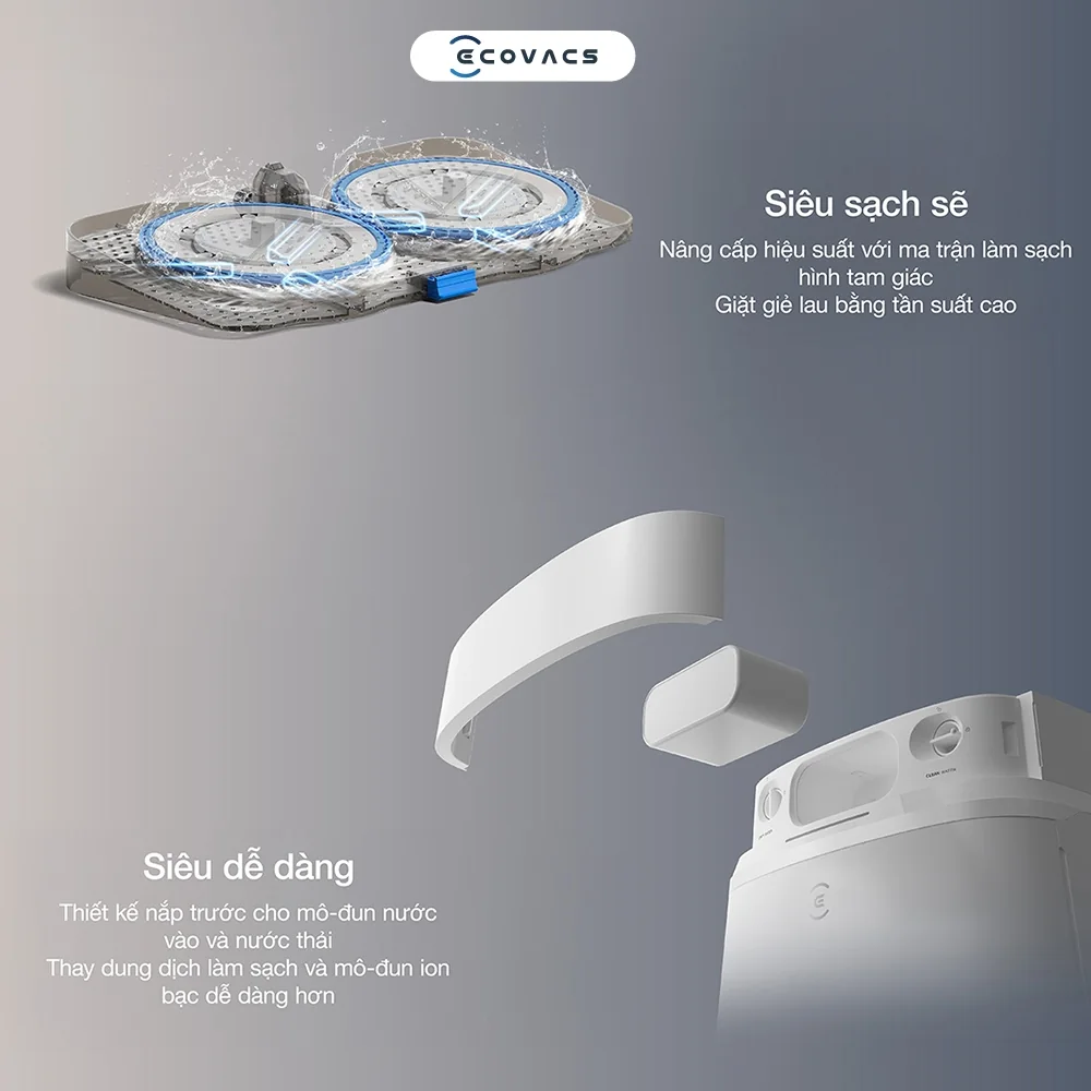 Robot hút bụi Ecovacs DEEBOT T30e Pro OMNI - hình minh họa 5