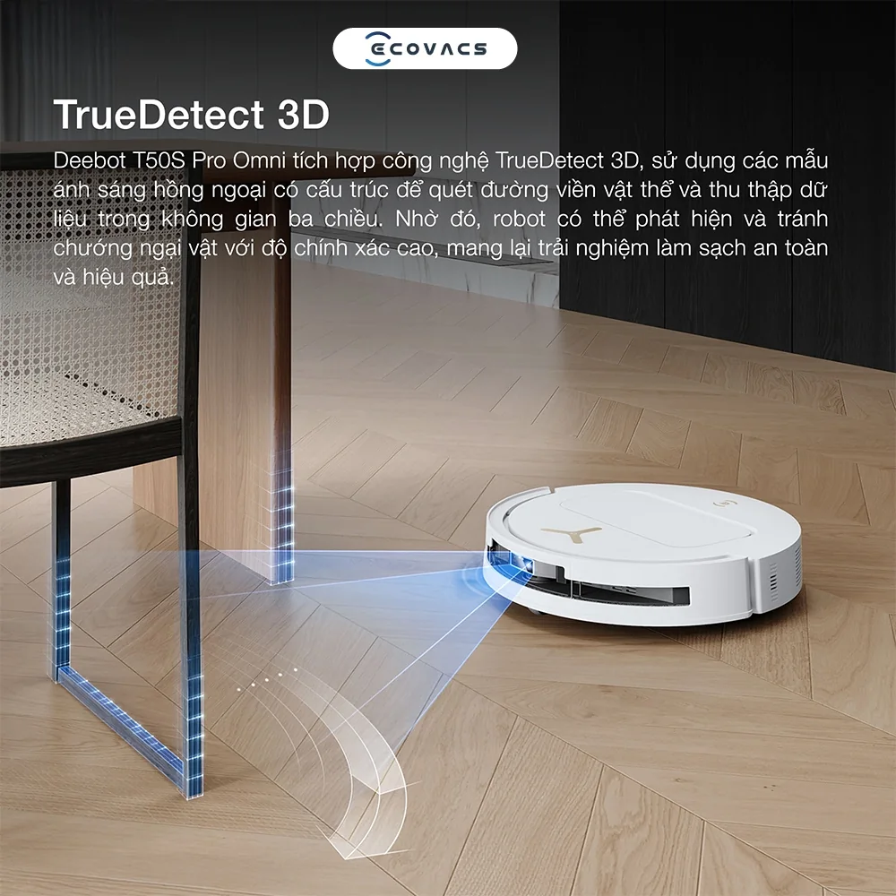 Robot hút bụi Ecovacs DEEBOT T50S Pro OMNI - hình minh họa 1
