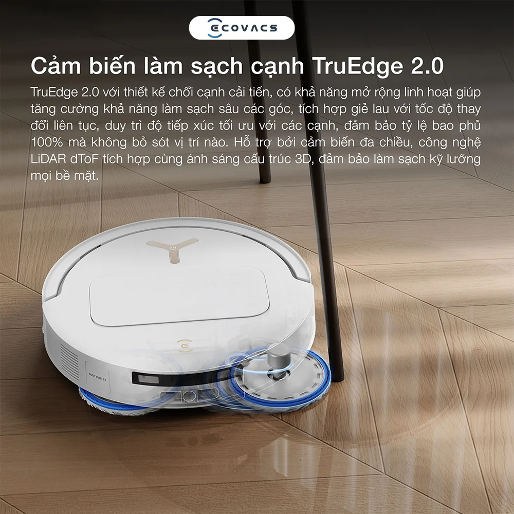 Robot hút bụi Ecovacs DEEBOT T50S Pro OMNI - hình minh họa 3