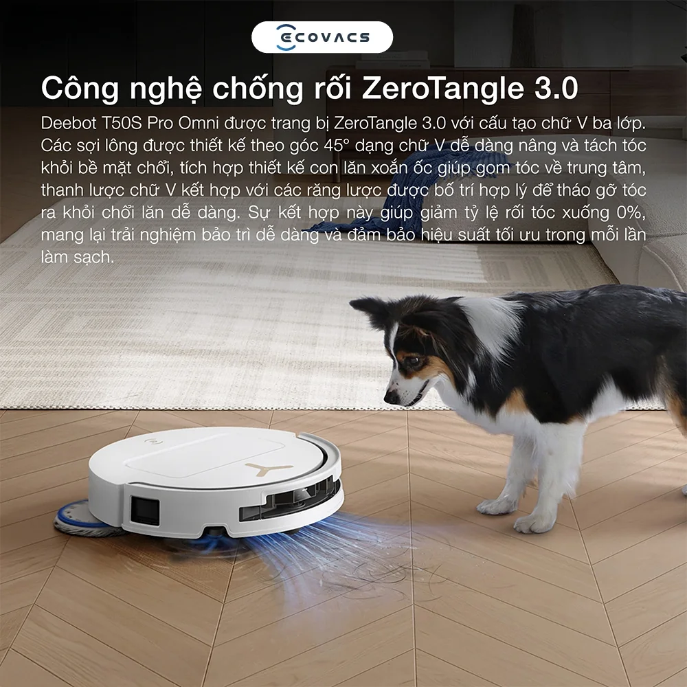 Robot hút bụi Ecovacs DEEBOT T50S Pro OMNI - hình minh họa 4