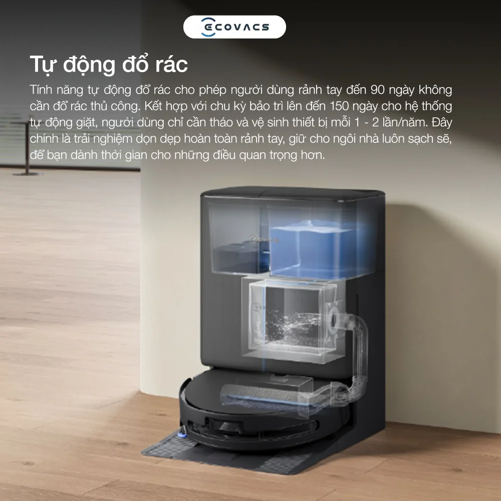Robot hút bụi Ecovacs DEEBOT T90 Pro OMNI - hình minh họa 3