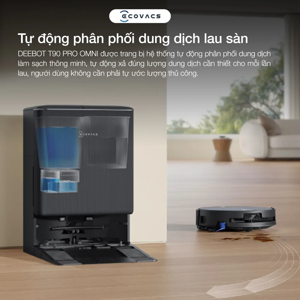Robot hút bụi Ecovacs DEEBOT T90 Pro OMNI - hình minh họa 4