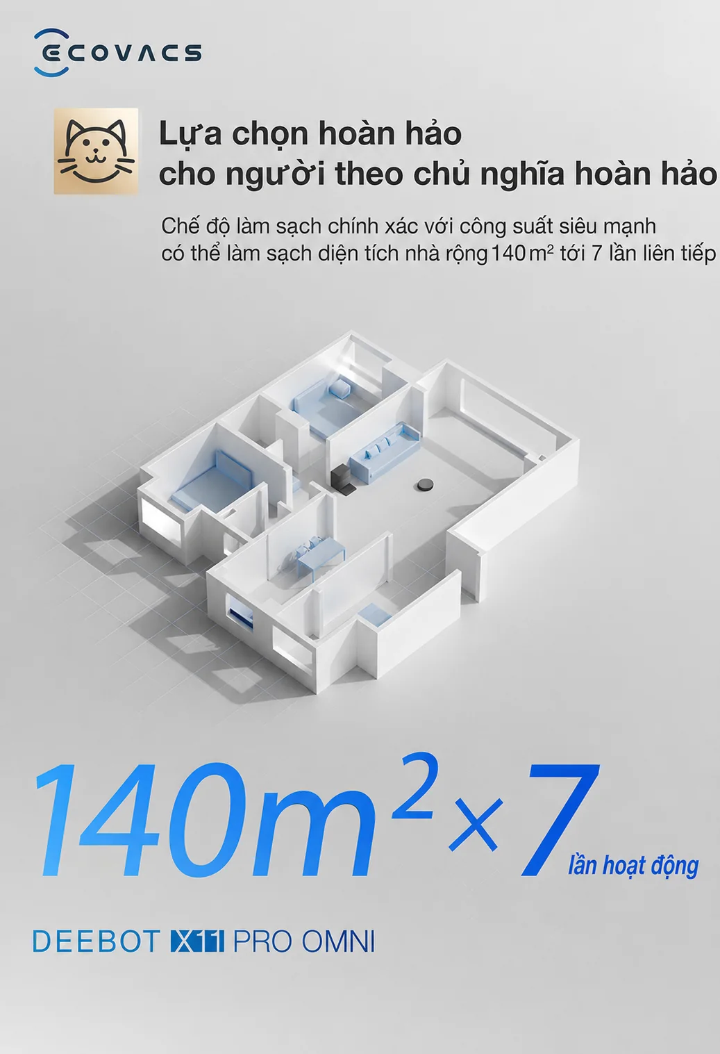 Robot hút bụi Ecovacs DEEBOT X11 Pro OMNI - hình minh họa 6
