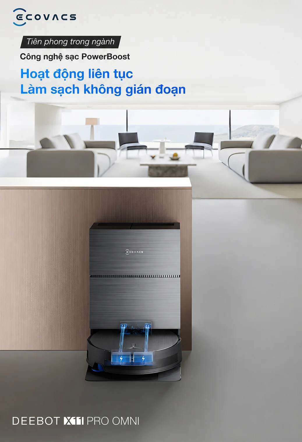 Robot hút bụi Ecovacs DEEBOT X11 Pro OMNI - hình minh họa 7