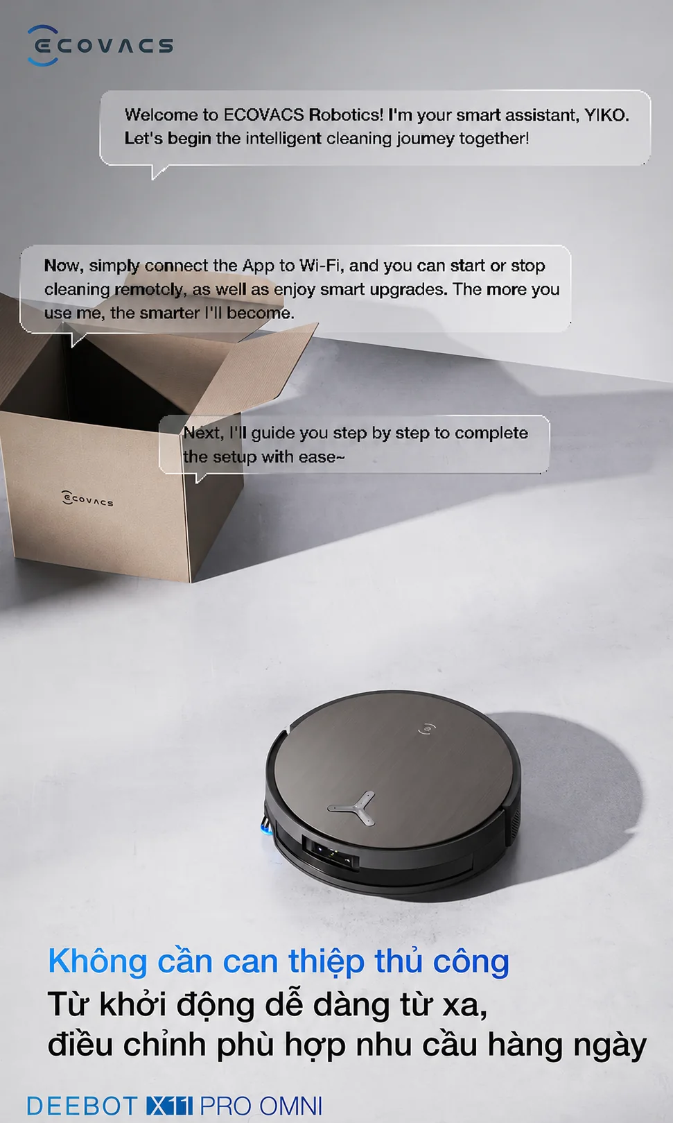 Robot hút bụi Ecovacs DEEBOT X11 Pro OMNI - hình minh họa 9