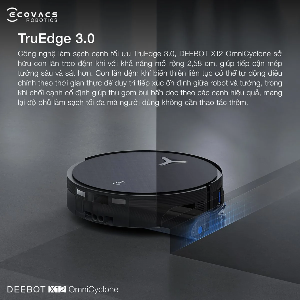 Robot hút bụi Ecovacs DEEBOT X12 OmniCyclone - hình minh họa 2