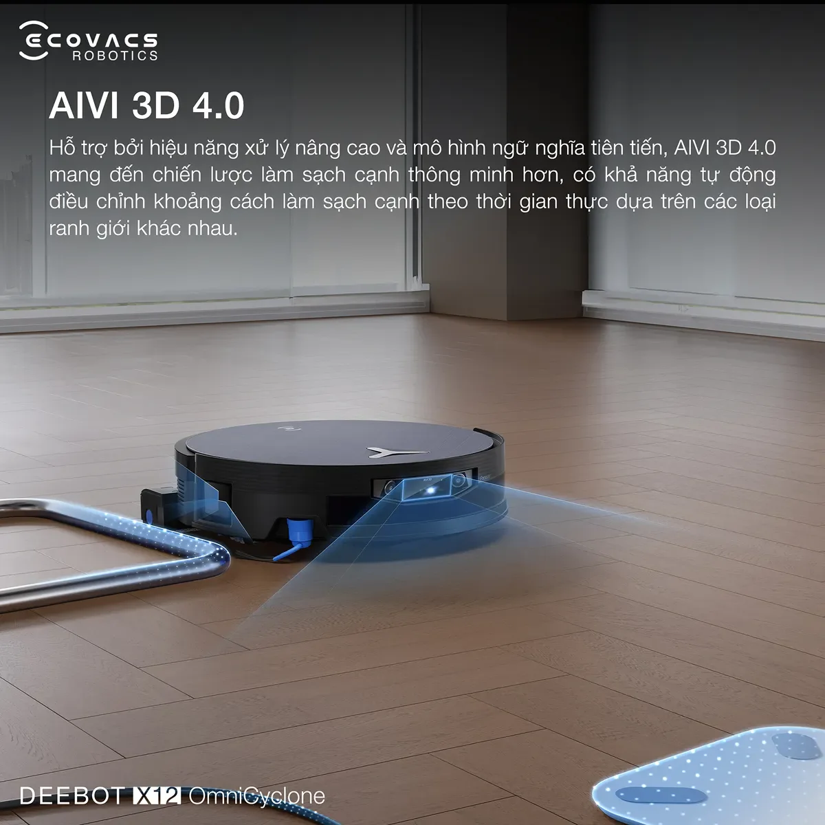 Robot hút bụi Ecovacs DEEBOT X12 OmniCyclone - hình minh họa 3