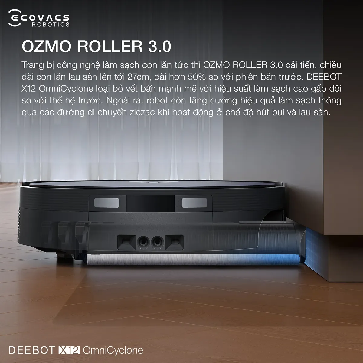 Robot hút bụi Ecovacs DEEBOT X12 OmniCyclone - hình minh họa 5