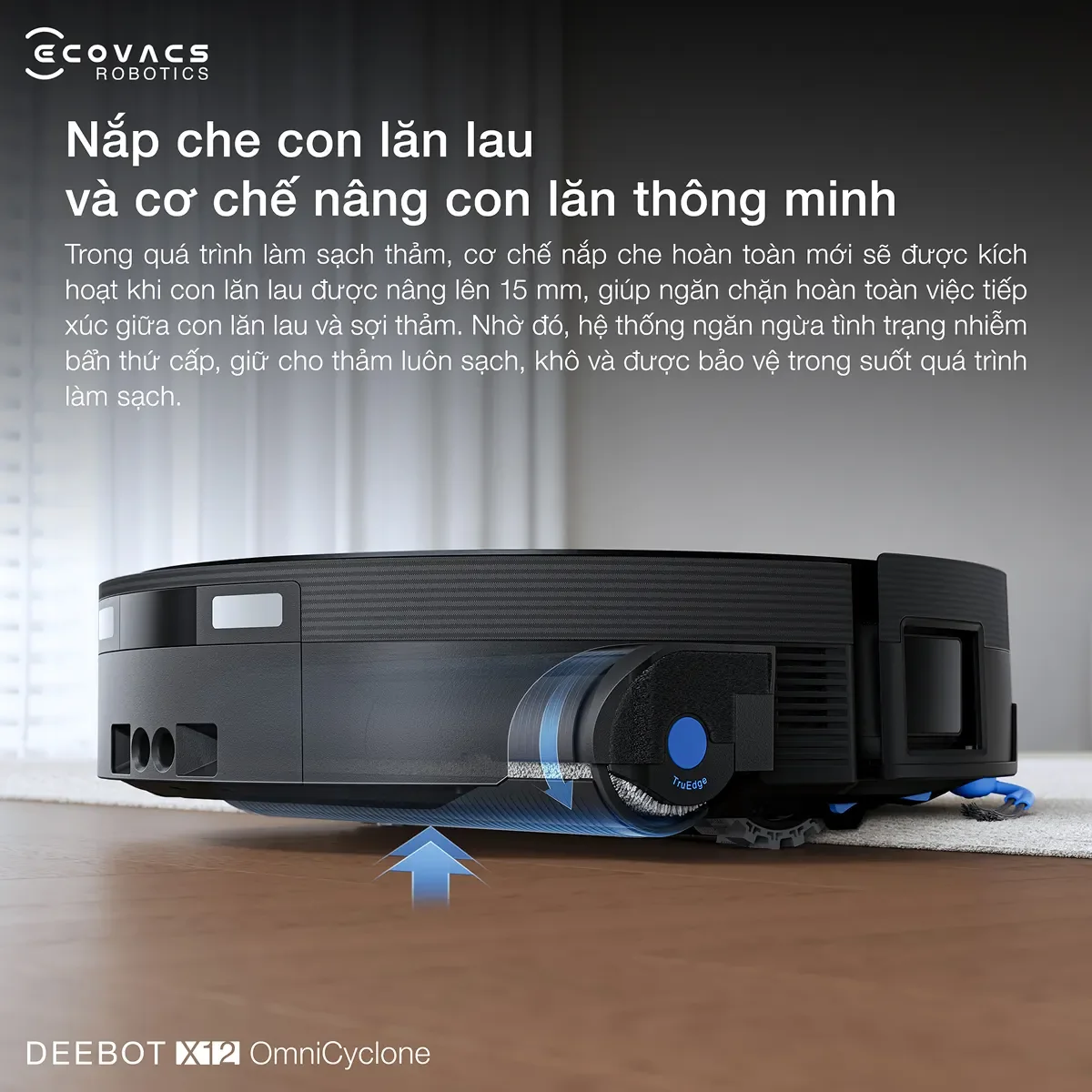 Robot hút bụi Ecovacs DEEBOT X12 OmniCyclone - hình minh họa 7