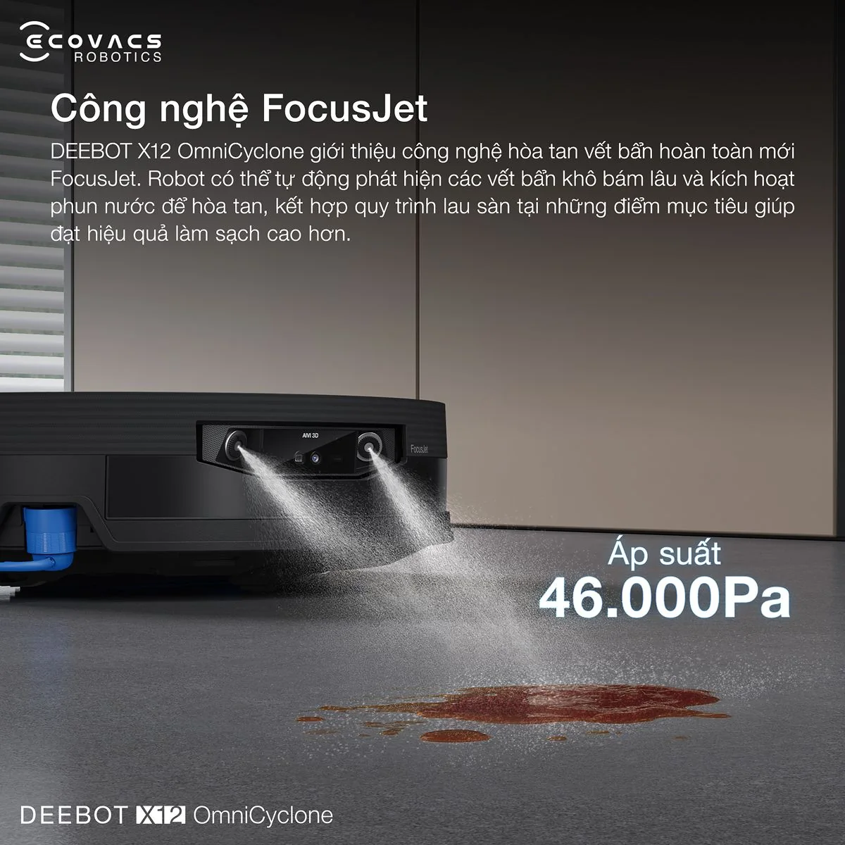 Robot hút bụi Ecovacs DEEBOT X12 OmniCyclone - hình minh họa 8