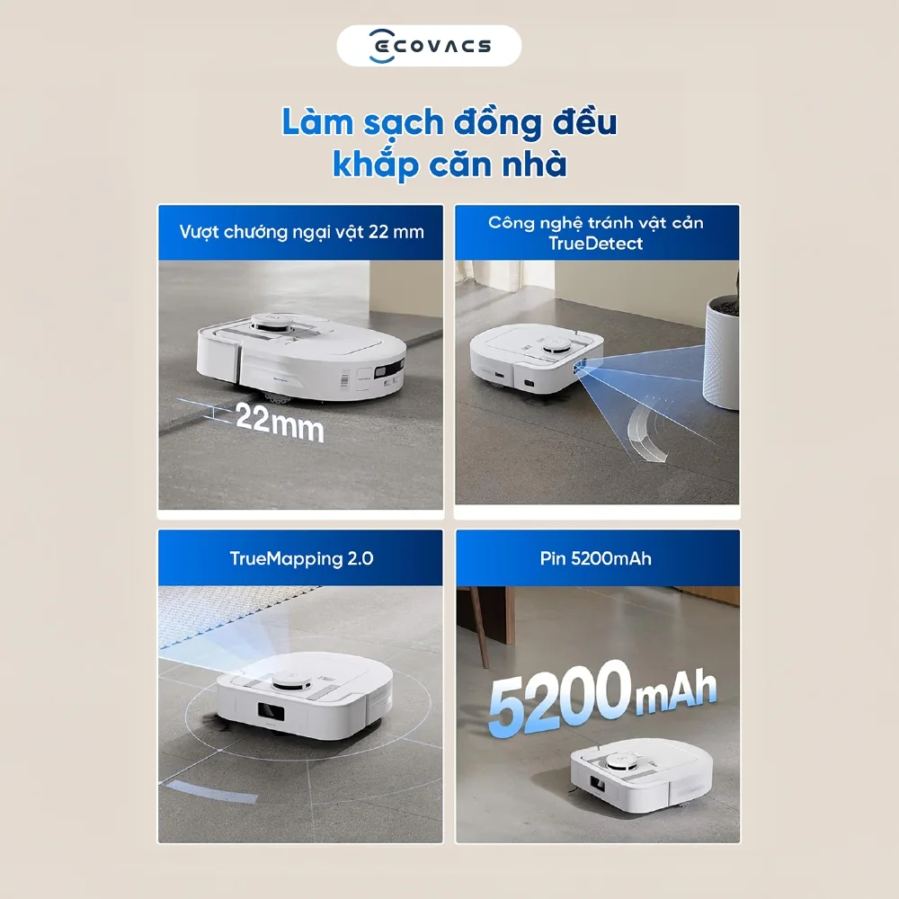Robot hút bụi 2 trong 1 Ecovacs DEEBOT X5 Hybrid - hình minh họa 2