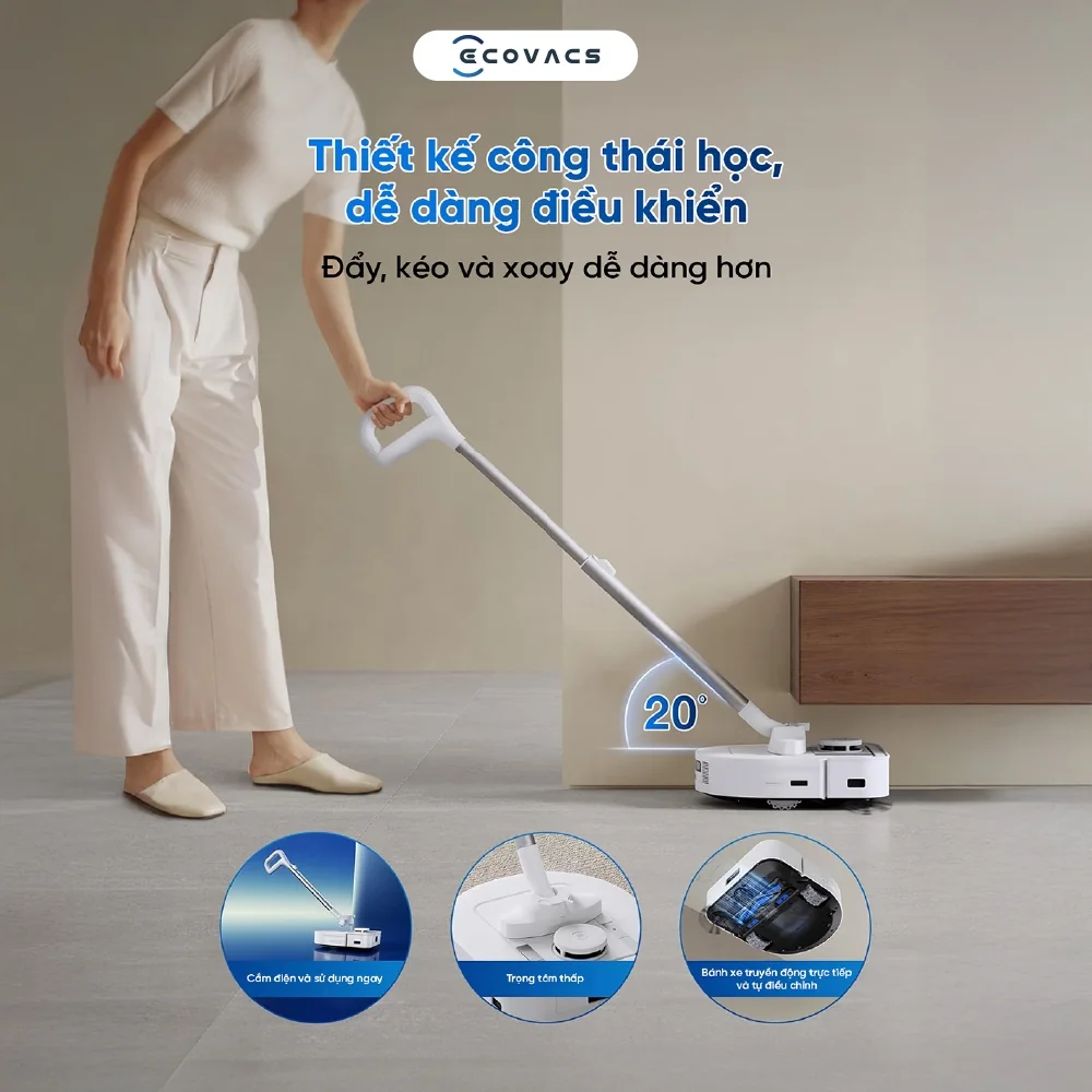 Robot hút bụi 2 trong 1 Ecovacs DEEBOT X5 Hybrid - hình minh họa 4
