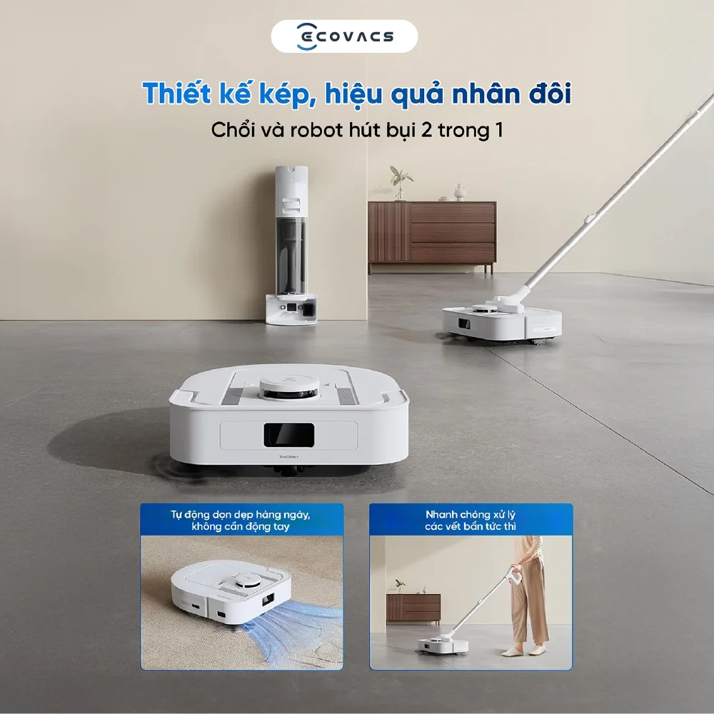 Robot hút bụi 2 trong 1 Ecovacs DEEBOT X5 Hybrid - hình minh họa 5
