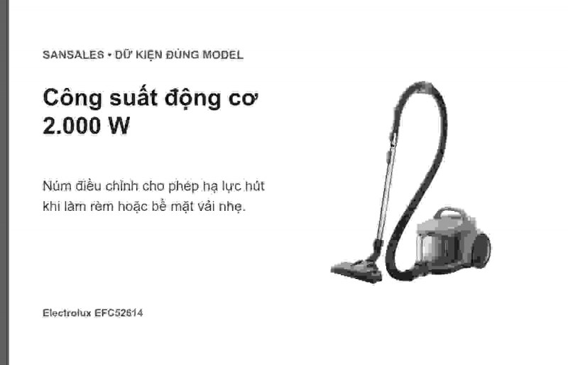 Electrolux EFC52614 Clean 500 màu xám urban và bộ năm đầu hút