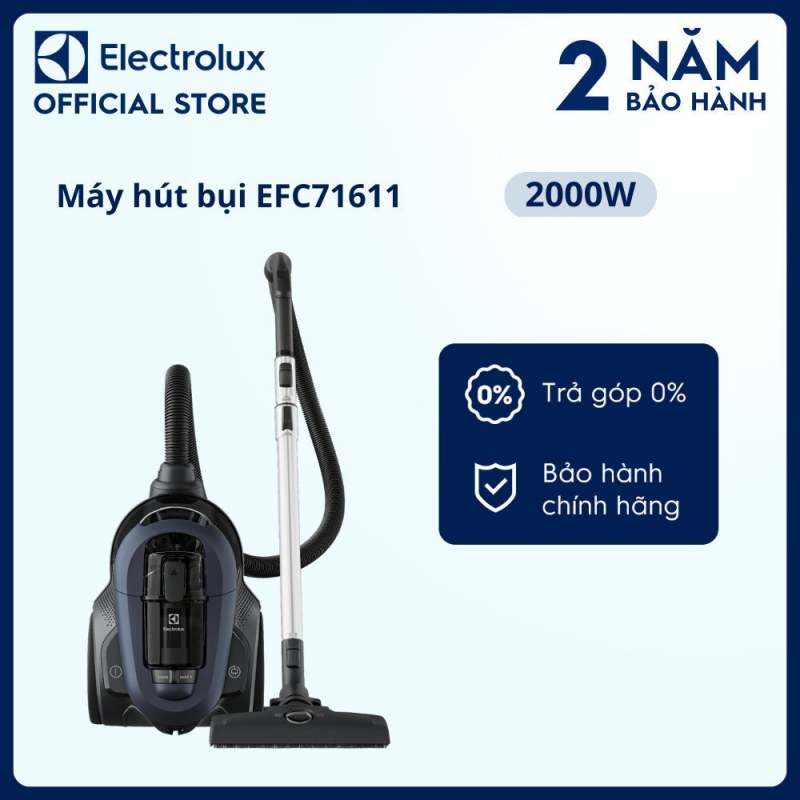 Electrolux EFC71611 cùng dây điện và bánh xe XL