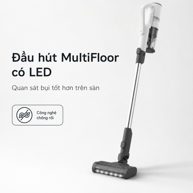 Đầu hút MultiFloor có LED và công nghệ chống rối của Electrolux EFP52216SW