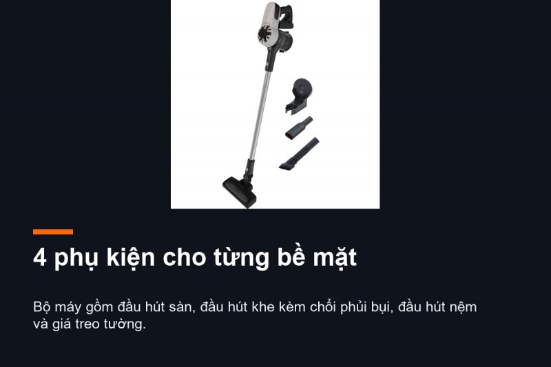 Bốn phụ kiện đi kèm Electrolux EFP31212