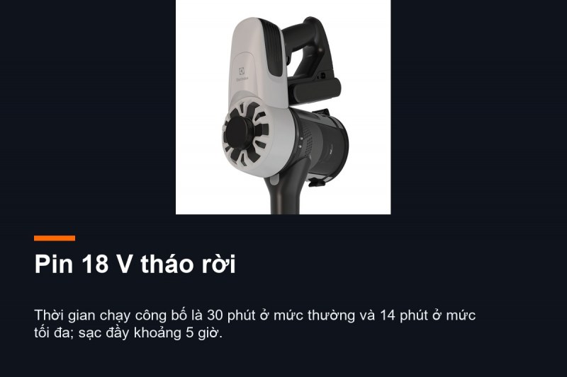 Pin 18 V tháo rời của Electrolux EFP31212