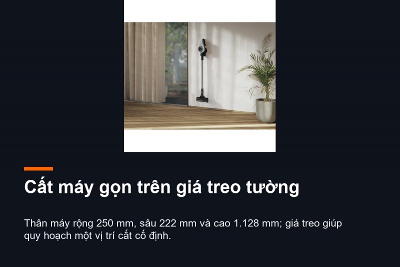 Electrolux EFP31212 được cất trên giá treo tường