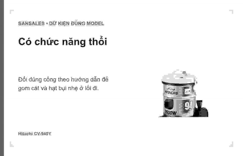 Thùng bụi 15 lít Hitachi CV-940Y