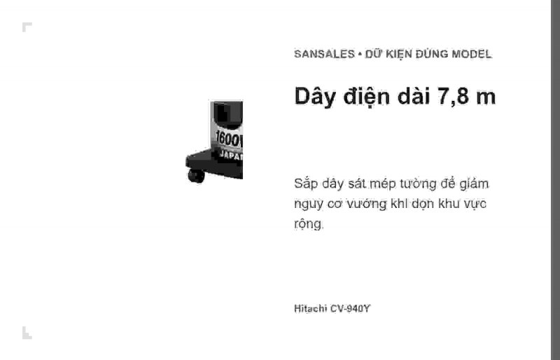 Chức năng thổi của Hitachi CV-940Y