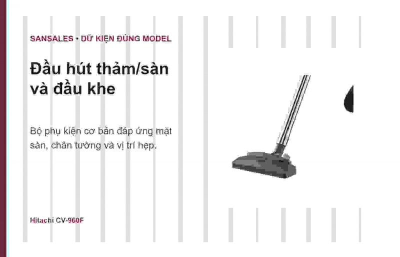 Đầu hút và chức năng thổi Hitachi CV-960F