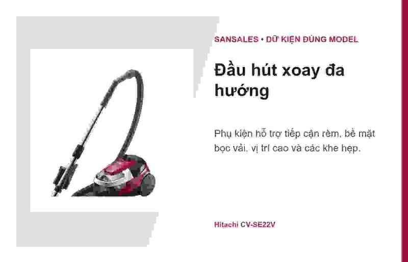 Hộp bụi 2 lít Hitachi CV-SE22V