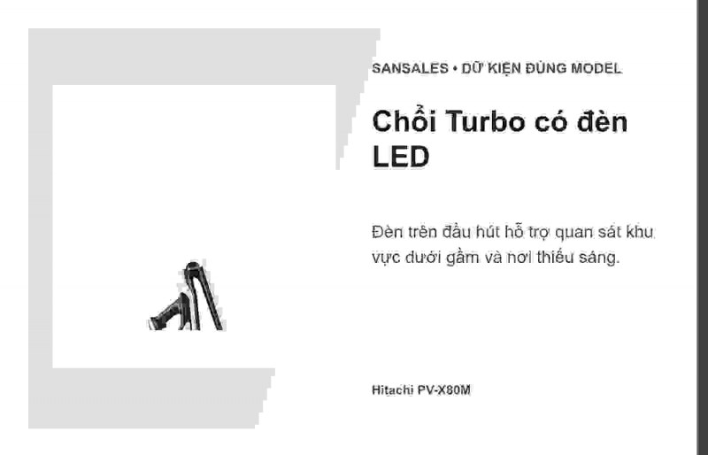 Tay cầm gấp gọn Hitachi PV-X80M