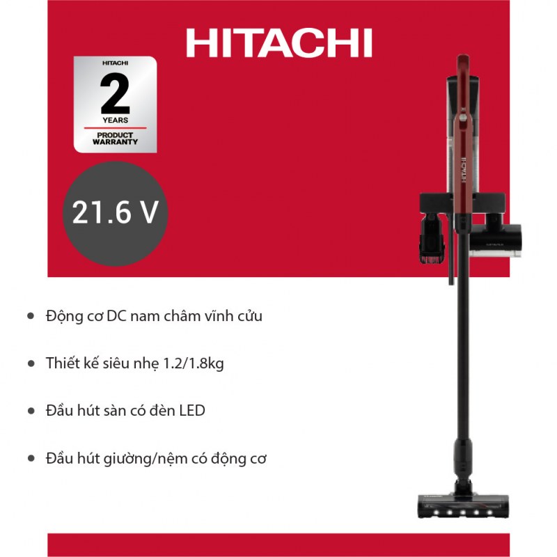 Hitachi PV-X95N - Khối lượng 1,2 kg và 1,8 kg là hai tư thế khác nhau