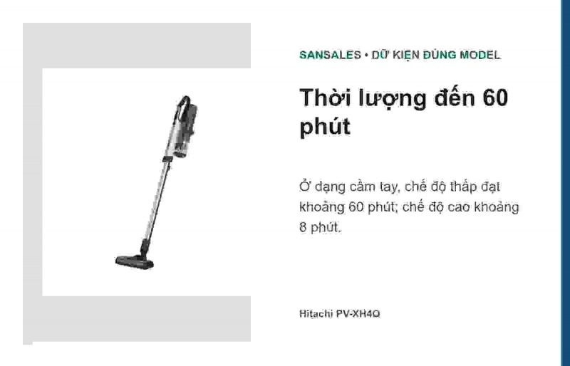 Bảng thời gian cầm tay và dạng đứng Hitachi PV-XH4Q
