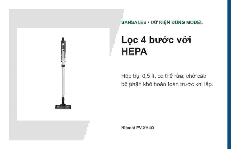 Bộ đầu hút Hitachi PV-XH4Q