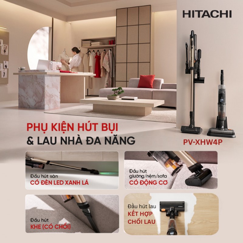 Hitachi PV-XHW4P - Bộ phụ kiện tạo ba trạm làm sạch